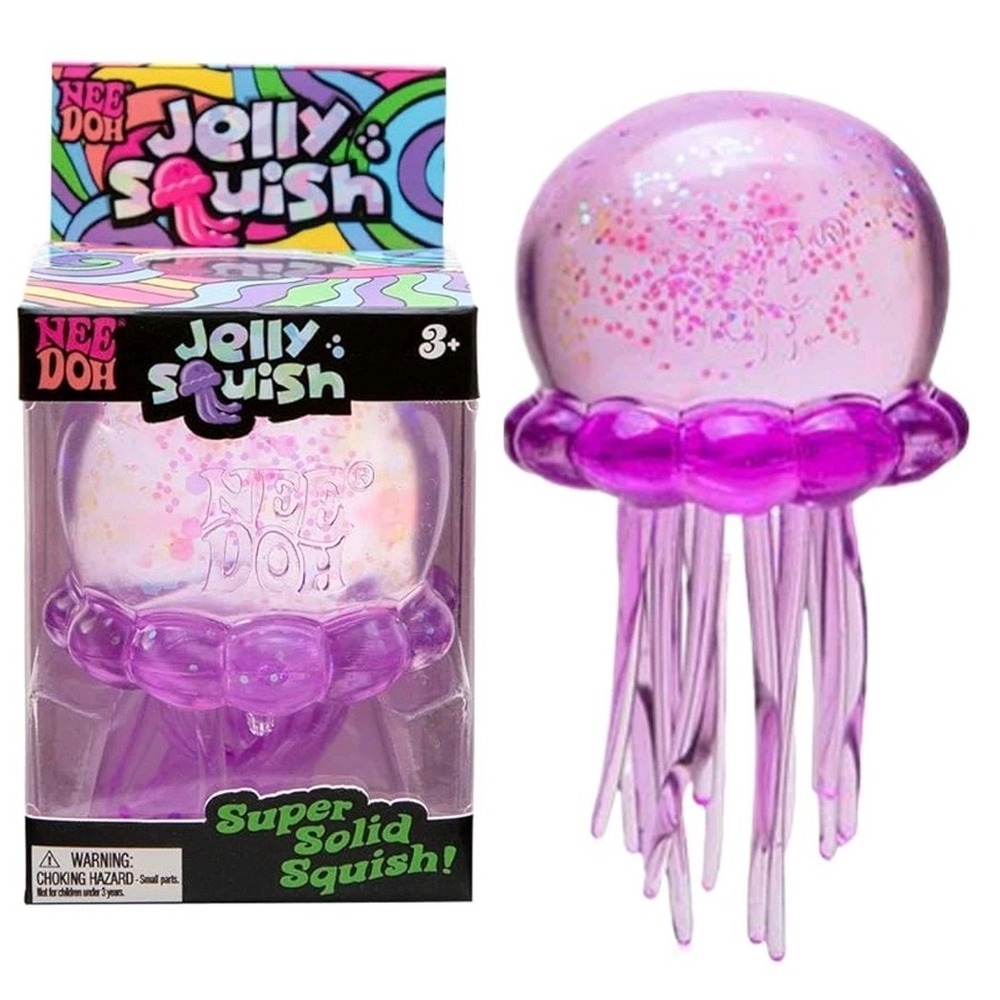 NeeDoh JellySquish Jellyfish Fidget Toy Pick Your Color Pink Blue Purple Glitter - Picture 7 of 9